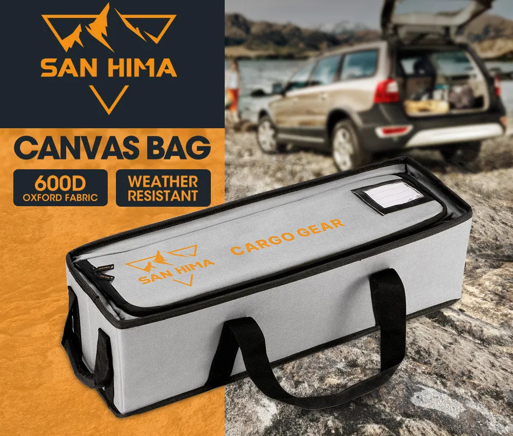 San Hima Canvas Storage Bag Camping Storage Bag Weather Resistant Camping 4WD 60cmx20cmx16cm