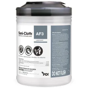 Sani Cloth AF3 Germicidal Surface Wipes Large 6 x 6.75 Inch 160 Canister