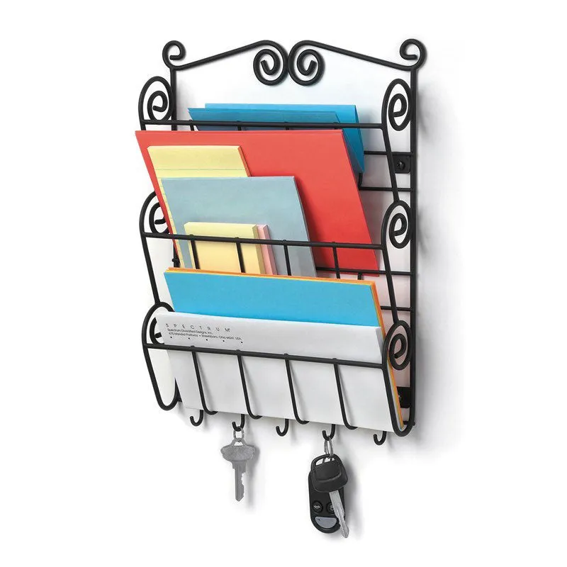 Scroll Mail Organizer and Key Rack