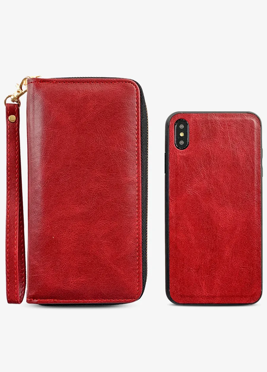 Ultra Slim Wristlet Phone Case in Red