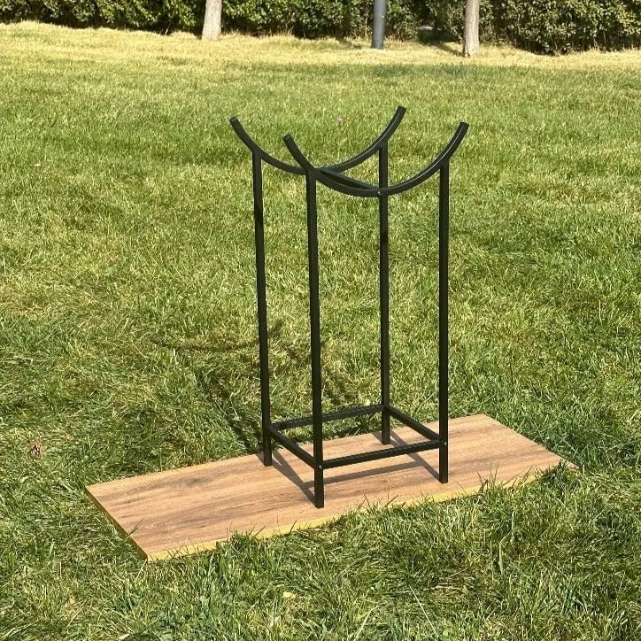 Unique Metal Wood And Kindling Holder