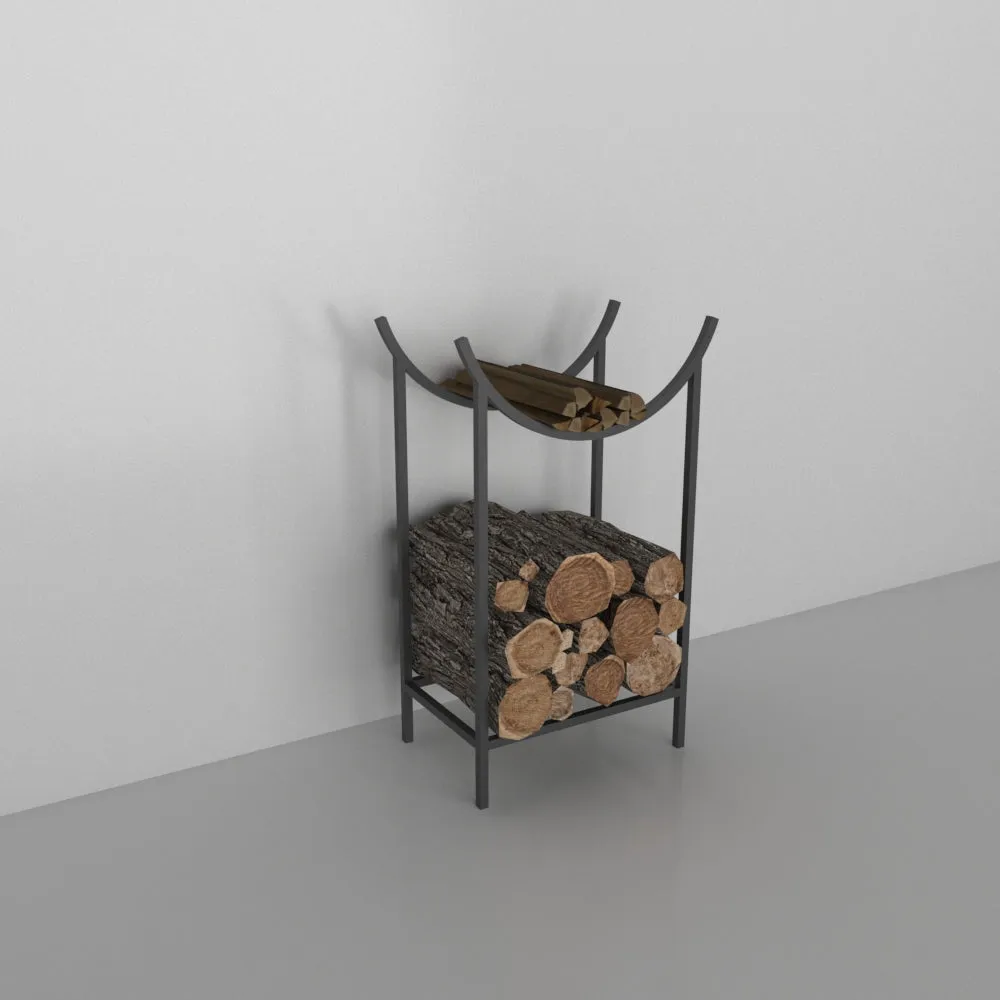 Unique Metal Wood And Kindling Holder