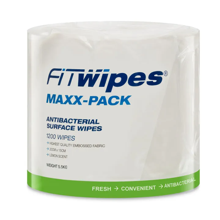 Wow Wipes MAXX-PACK Gym Wipes 4 Rolls x 1200 Wipes