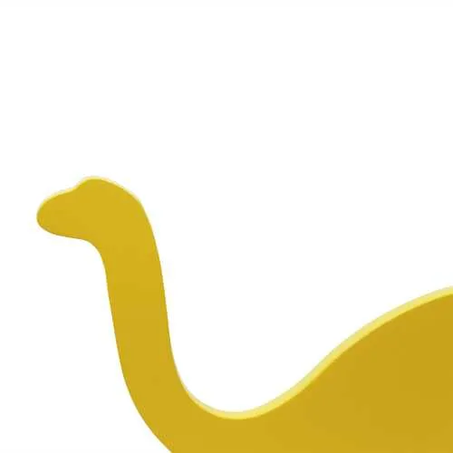 Yellow Dinosaur Wall Art with Hooks